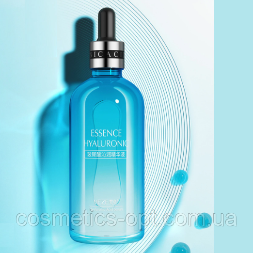 М’ЯТА КОРОБОЧКА! Сироватка з гіалуроновою кислотою VEZE Hyaluronic Acid Serum — зволожування і відновлення, 100 мл, фото 1