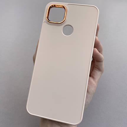 Чохол для Xiaomi Redmi 9C преміум чохол з бортиком для камери на телефон сяомі редмі 9с пудровий o7v, фото 1