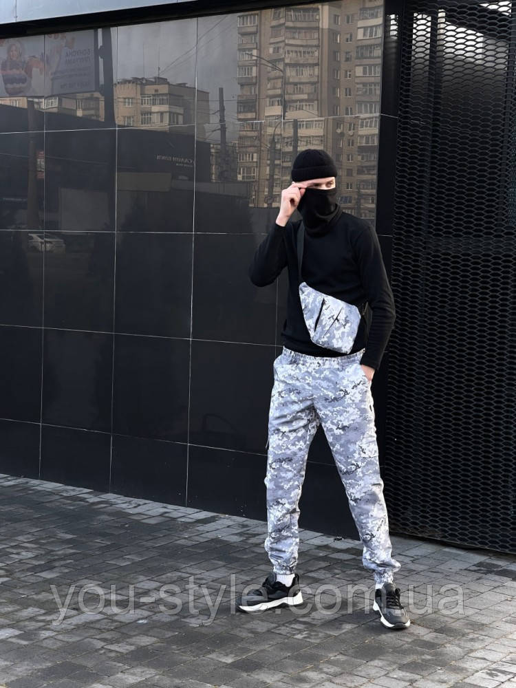 Комплект штани Terra + кобура піксель світло-сірий