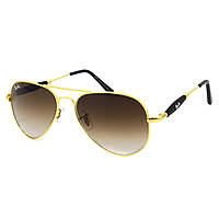 Солнцезащитные очки Ray Ban 3516 Small Gold D BR Стекло RB 3516-01