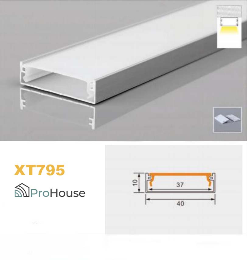 Накладний алюмінієвий профіль XT795