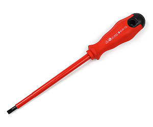Викрутка діелектрична Polax шліцева плоска SL6x150mm, CrV (51-027)