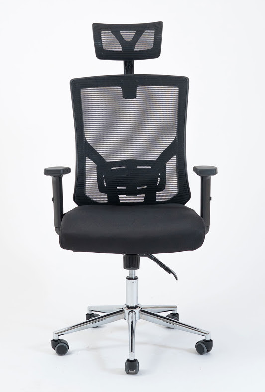 Кресло офисное Роджер хром механизм Anyfix спинка сетка Черная (Richman ТМ) - фото 2 - id-p1824319357
