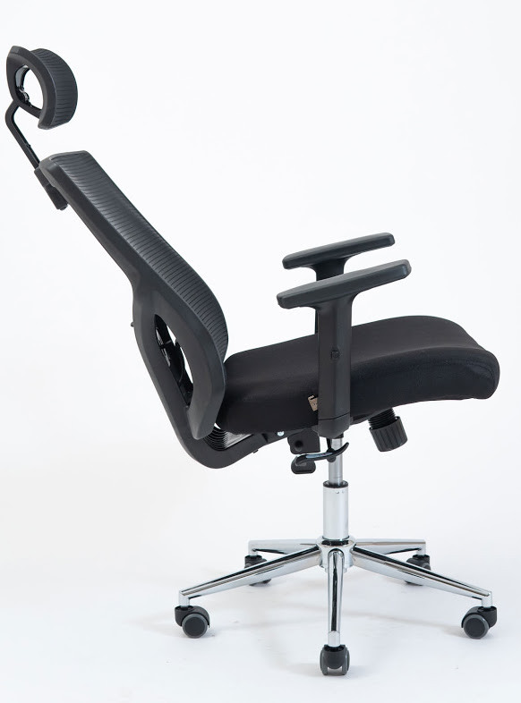 Кресло офисное Роджер хром механизм Anyfix спинка сетка Черная (Richman ТМ) - фото 3 - id-p1824319357