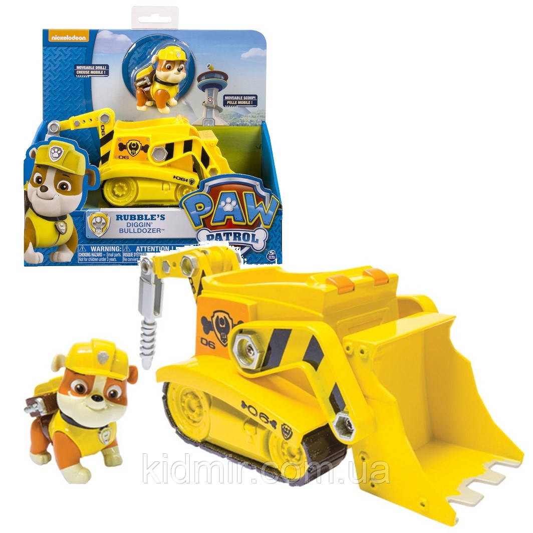 Paw Patrol Rubble Spin Master 20063722 Щенячий патруль Кріпиш і Бульдозер