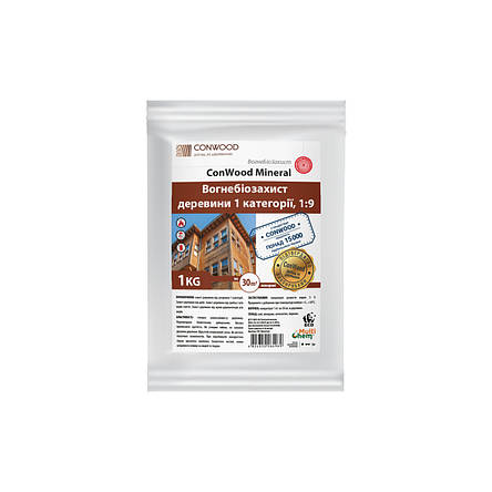 Консервант деревини ConWood Mineral Premium червоний, 1 кг, фото 1