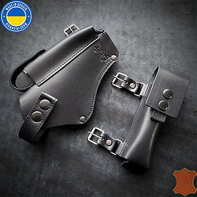 Зручна оперативна кобура прихованого носіння під АПС із натуральної шкіри.