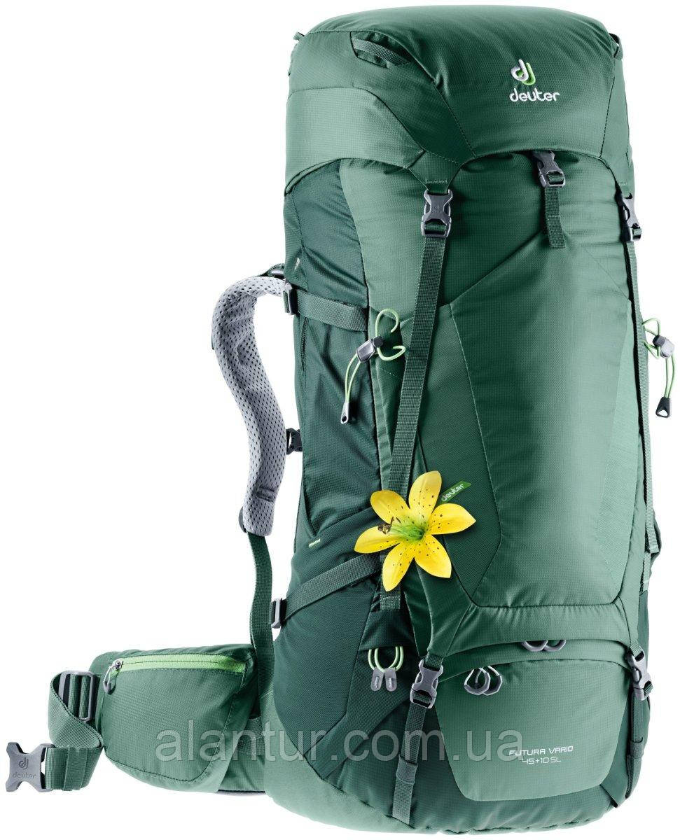 Рюкзак Deuter Futura Vario 45+10 SL жіночий, зелений, 45-65 л, з вентиляцією