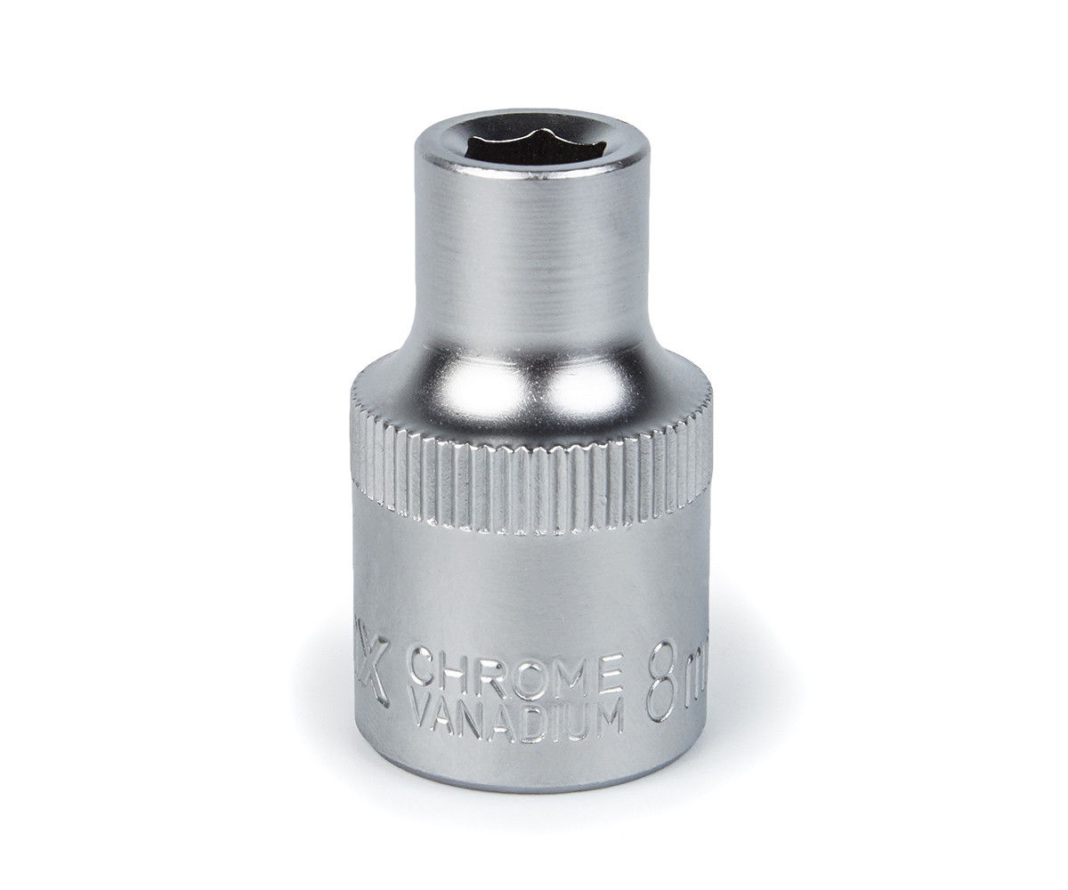 Головка торцева Polax автомобільна шестигранна 8 мм, 1/2", CrV (25-082), фото 1