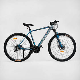Велосипед спортивний 29" дюймів, рама 21" Corso X-Force XR-29618 (3*8s) синій