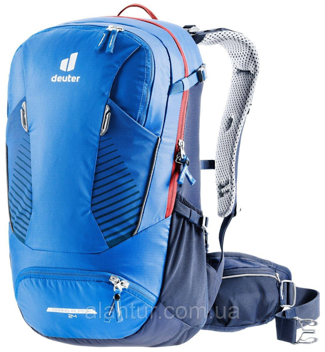 Рюкзак DEUTER Trans Alpine 24 л, синій, для велоподорожей, з вентиляцією спини