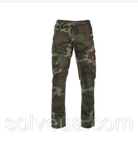 Тактичні штани Mil-Tec Teesar RipStop BDU Slim Fit woodland 11853120.solve