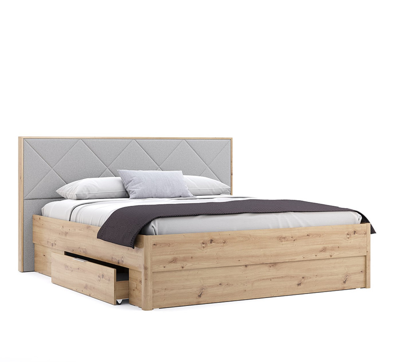 Ліжко 1,8 Реймонд М'яка сіра спинка / Артизан Миро-Марк, фото 1