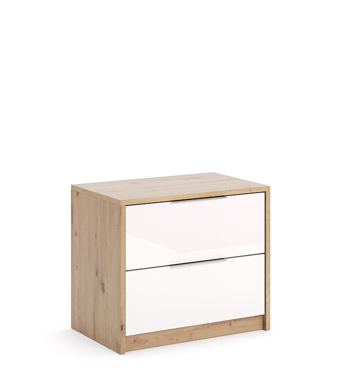 Тумба нічна Реймонд Білий Глянець/Артизан Миро-Марк, фото 1