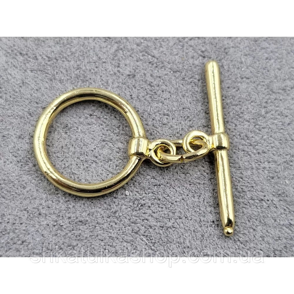 Застібка-тогл 14мм лимонне золото Milano З82, фото 1
