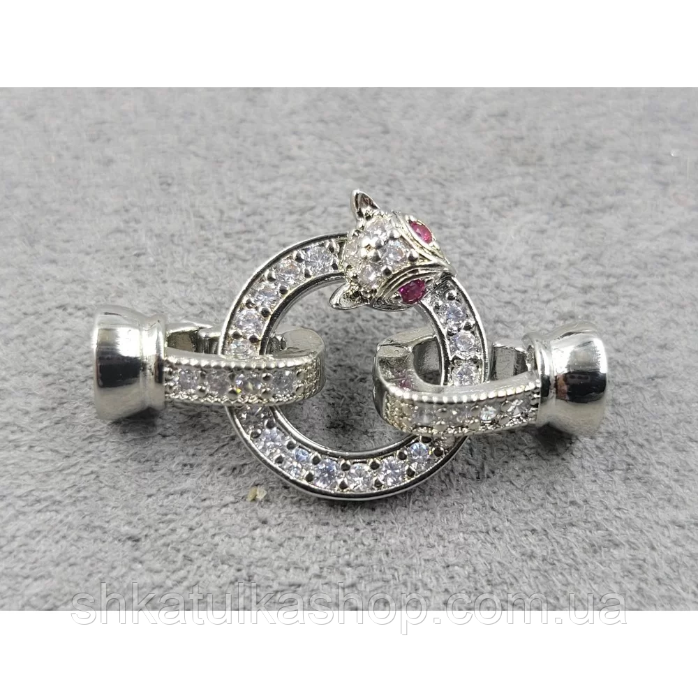 Застібка 14*28мм з фіанітами Milano З83, фото 1