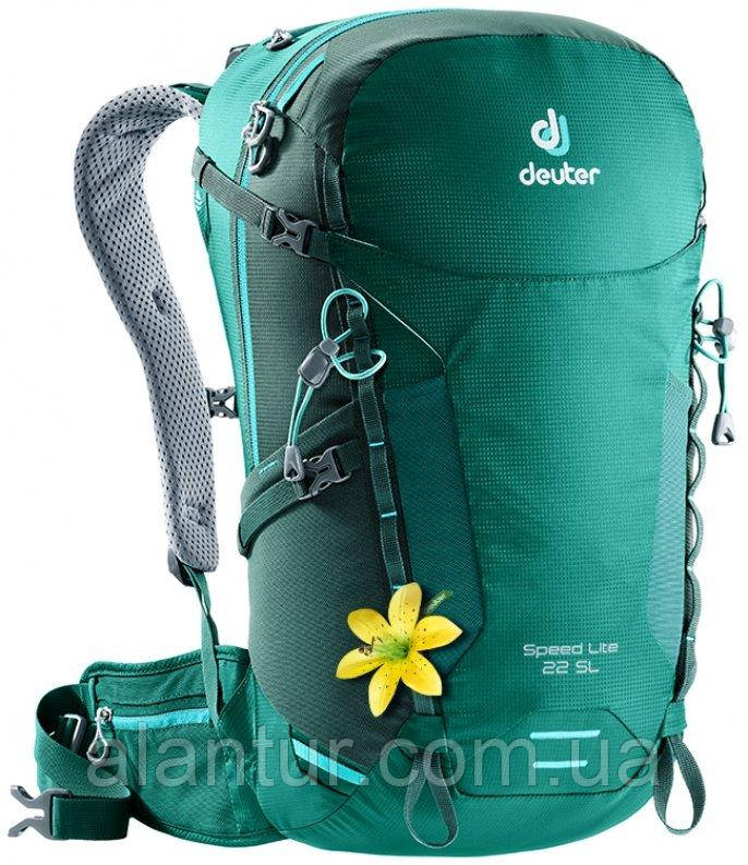 Велосипедний рюкзак Deuter Speed Lite 22 SL жіночий зелений 22л з вентиляцією спини