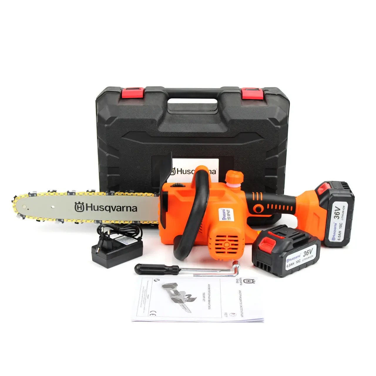 Акумуляторна ланцюгова пила Husqvarna 150iXP KIT (36V, 6 Ah) АКБ пила з безключовим натягуванням ланцюга