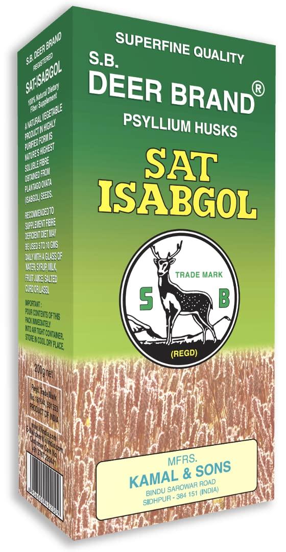 Натуральная растительная клетчатка пищевая Исабгол S.B. DEER BRAND Sat Isabgol 200 г "Lv" - фото 1 - id-p1897233969