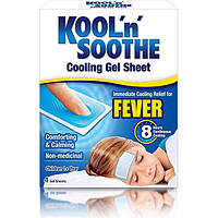 Жаропонижающие пластыри охлаждающие для детей Kool 'N' Soothe Cooling Strip Sachets Kids Multipack 8 "Lv"