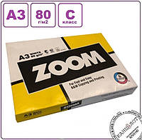 Папір офісний "ZOOM", формат А3, 80г/м2, 500арк., клас "С".