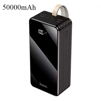 Повербанк Hoco 50000mAh 4хUSB лихтарик цифровий дисплей Powerbank DB11 Black