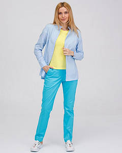 Комплект: медична сорочка Стефанія + медичні брюки жіночі Торонто + футболка #4