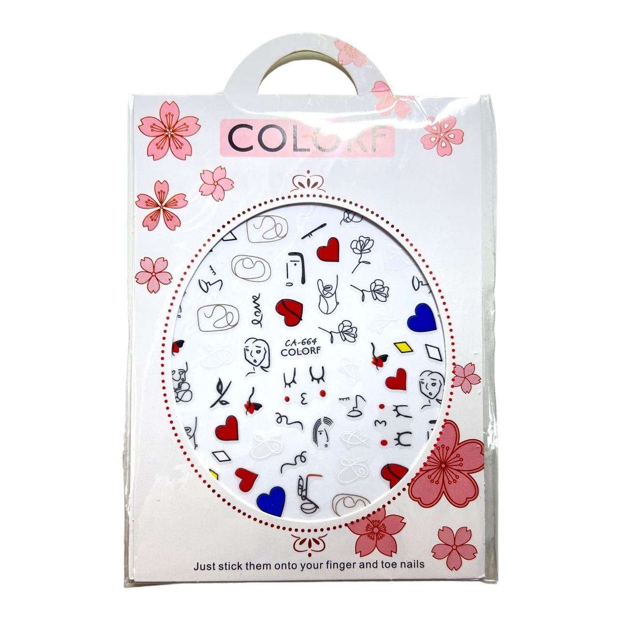 Наліпки для нігтів на липкій основі CA-664
