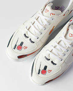 Взуття медичне кросівки Beauty White PU подошва