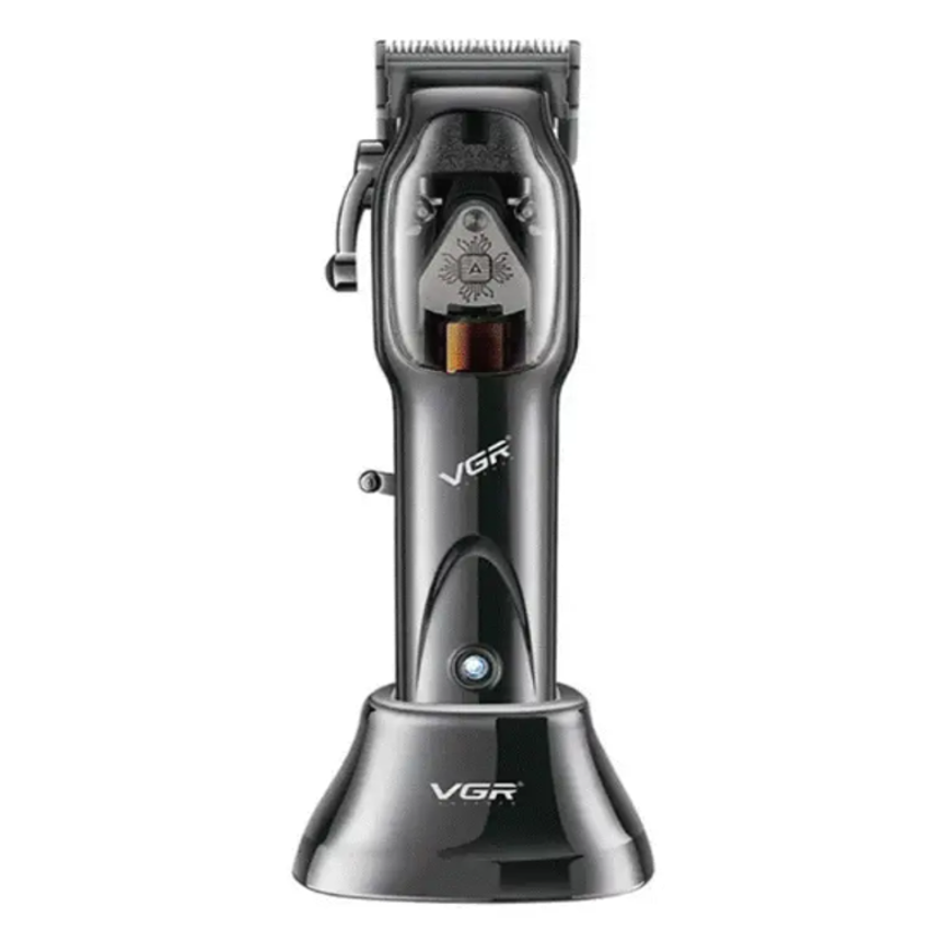 Машинка для стрижки з підставкою VGR Professional Black (V-653)