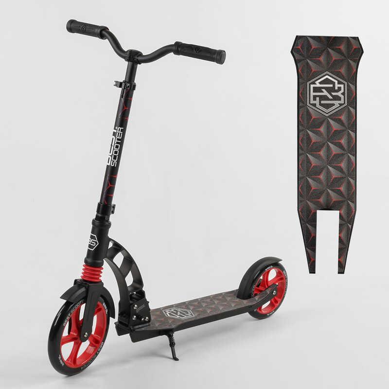 Самокат двоколісний "Best Scooter" 61711 чорно-червоний, фото 1