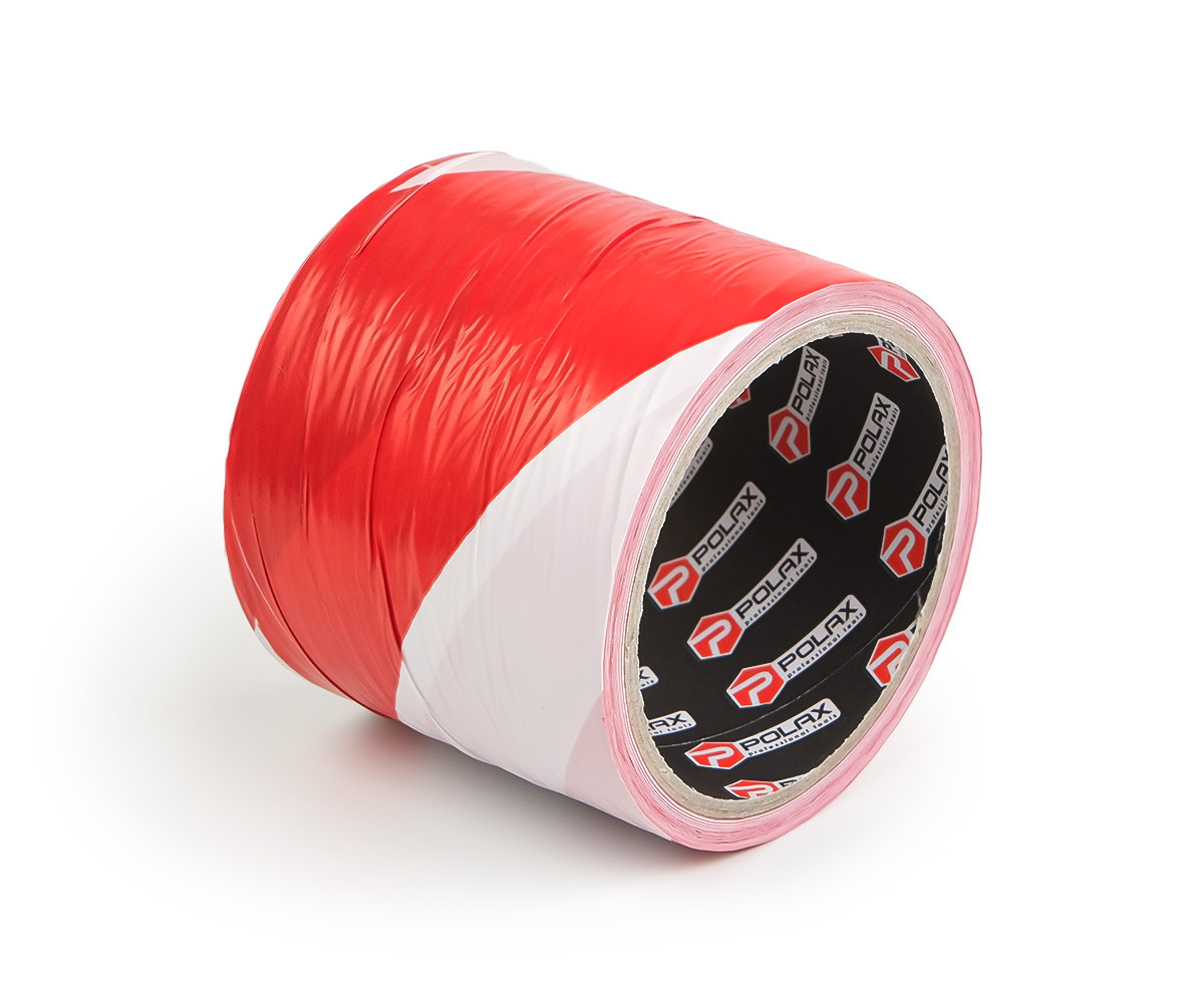 Стрічка сигнальна Polax огороджувальна червоно-біла 80 мм х 50 м (101-067) - фото 1 - id-p1897196631