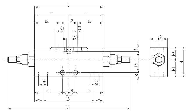 Розміри клапана VBCD 3/4" DE-A