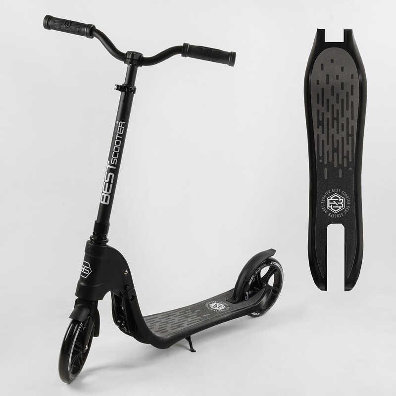 Самокат двоколісний 74077 "Best Scooter" чорний, фото 1