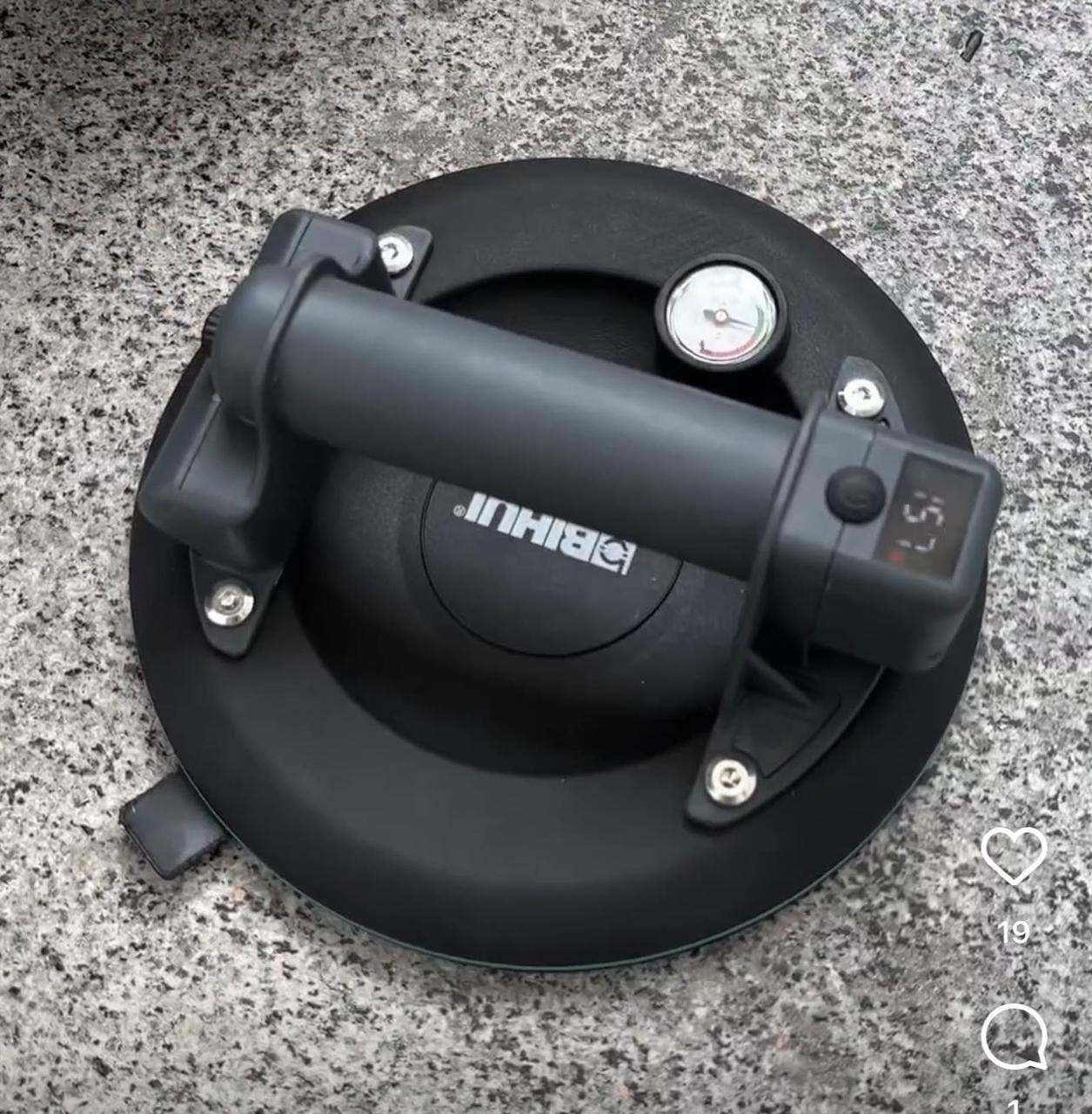 Присосок вакуумний BIHUI ROUND 200 мм з ручним й автоматичним підкачуванням, фото 1