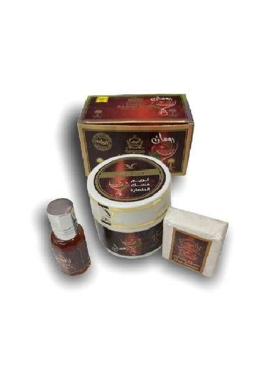 Подарунковий набір косметики арабські парфуми, крем і мило з мускусом Al-Rayan musk altara set Pomegranate, Єгипетська "Lv"