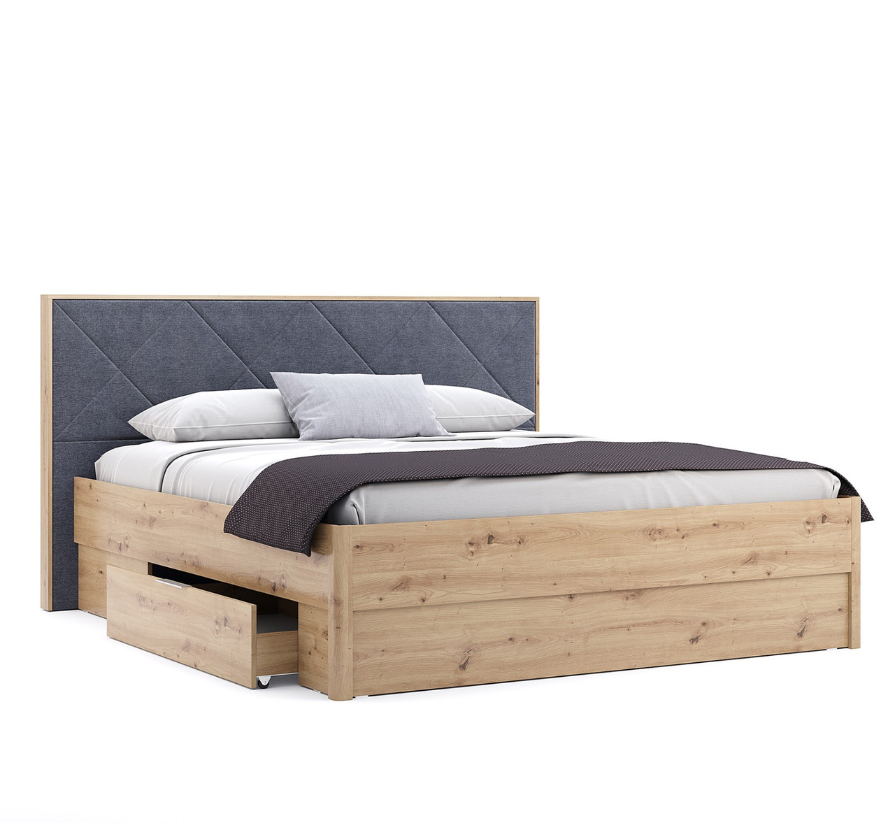 Ліжко 1,8 Реймонд М'яка сіра спинка / Артизан Миро-Марк, фото 1