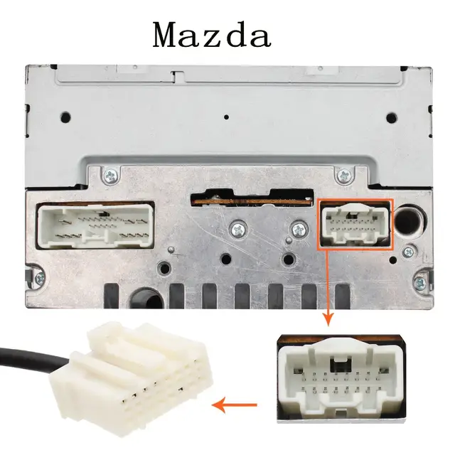 USB AUX MP3 адаптер для магнітоли 8+8пін Mazda, WT-USB QX023