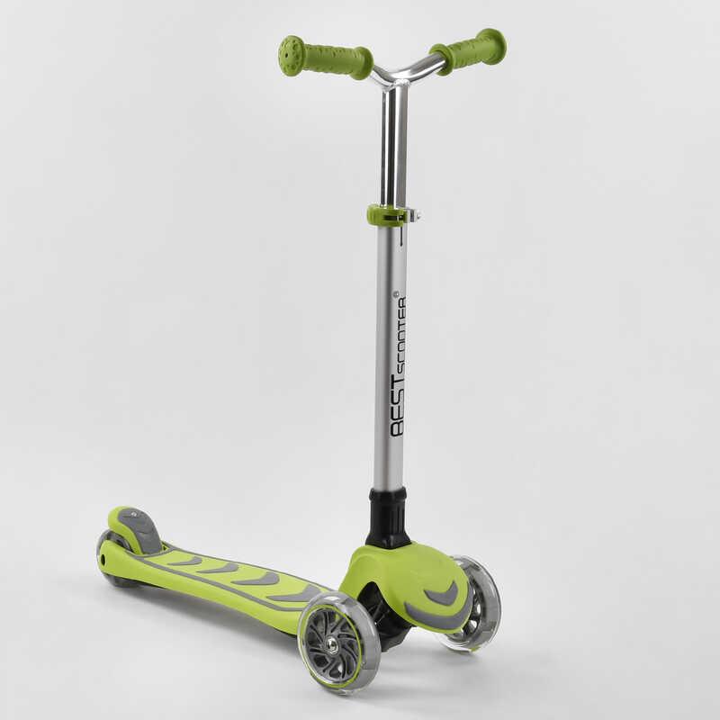 Самокат триколісний складенний Best Scooter Y-00436 салатовий, фото 1
