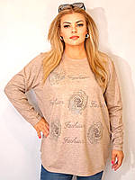 Жіночій італійський светр зі стразами. Розмір універсальний 56-60