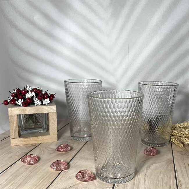 Набір високих склянок Helios Солар для соку 370 мл 3 шт (5914), фото 1