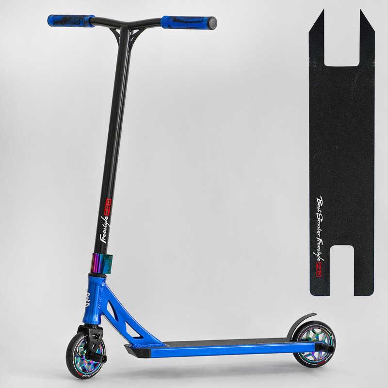 Самокат трюковий N-12740 Best Scooter "Freestyle" синій, фото 1