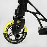 Самокат трюковий RC-22211 Best Scooter "Reactor" чорно-жовтий, фото 9