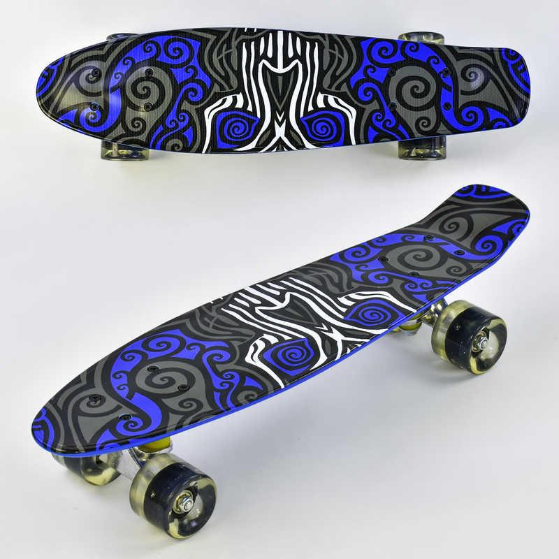 Пенні борд, світяться колеса, Best Board F 6510 синій, фото 1
