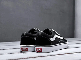 Кеди Vans Old Skool black white низькі кросівки чоловічі чорно білі Ванси, фото 6