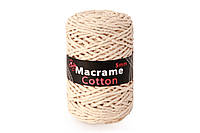 Шнур хлопковый однокрут для макраме 5мм, Натуральний №1, Candy-Yarn