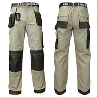 Штани робочі чоловічі L.HOLLMAN LH-FMN-T бежево-коричнево-чорні