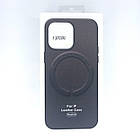 Чохол для iPhone New Leather Case With Magsafe Black, фото 4