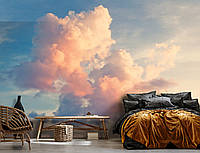 Флизелиновые фотообои на всю стену 254x184 см Природа Небо Облака на закате солнце (14570V4)+клей