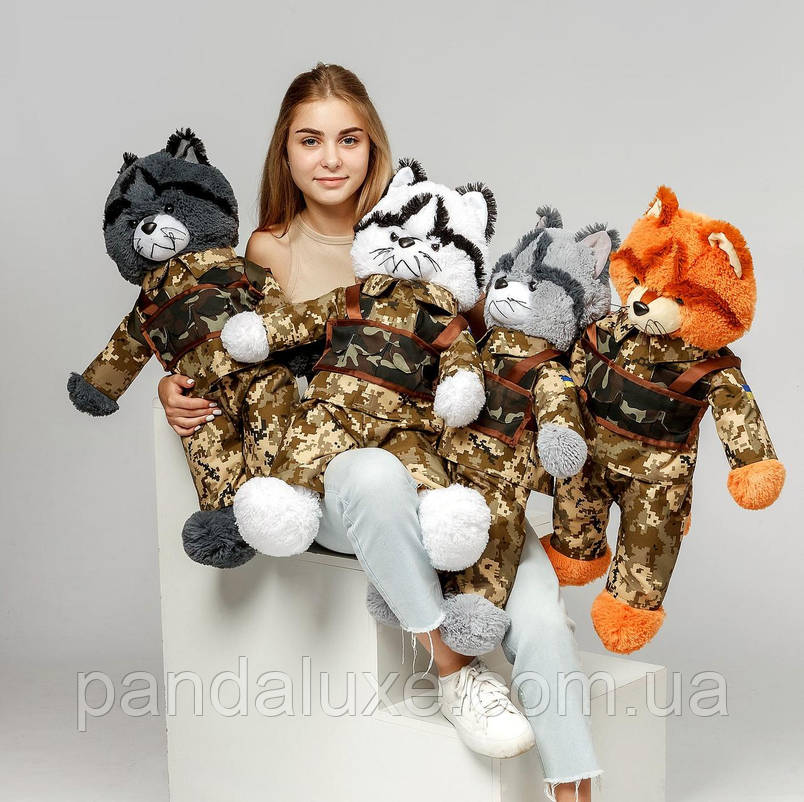 М'яка іграшка плюшевий кіт Солдат, фото 3